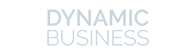 Dynamic Business logo in soft blue on transparent background