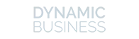Dynamic Business logo in soft blue on transparent background